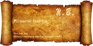 Misera Berta névjegykártya